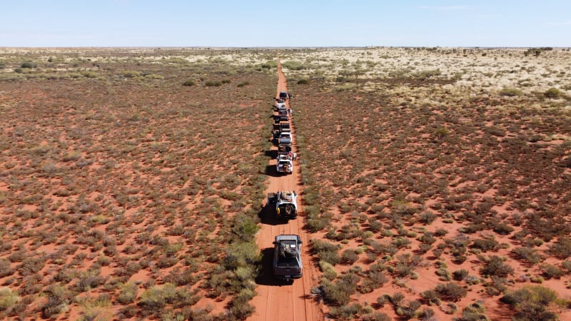 Beach walk at Elim Beach Desert convoy