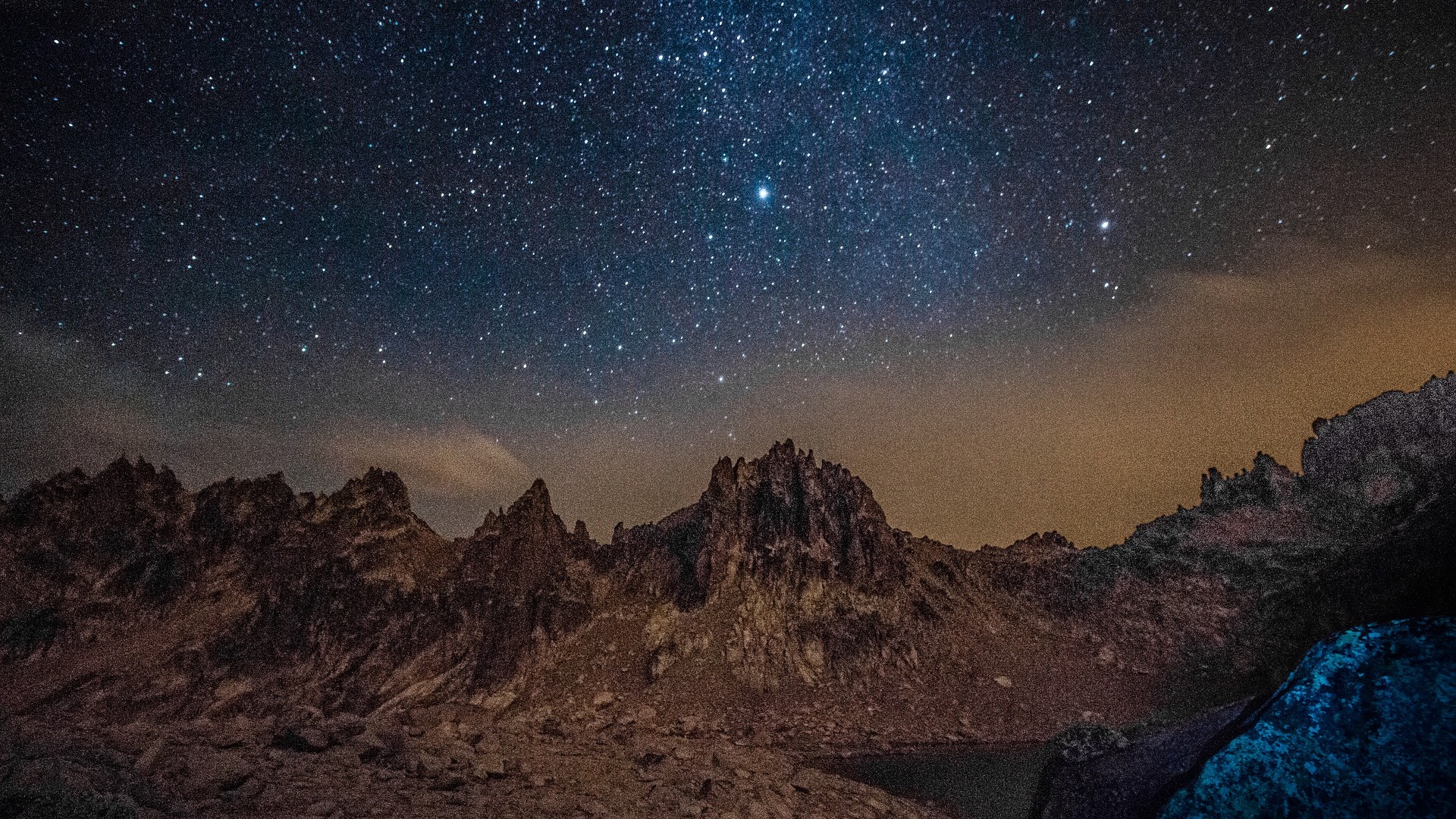 Andes Mountains by night
